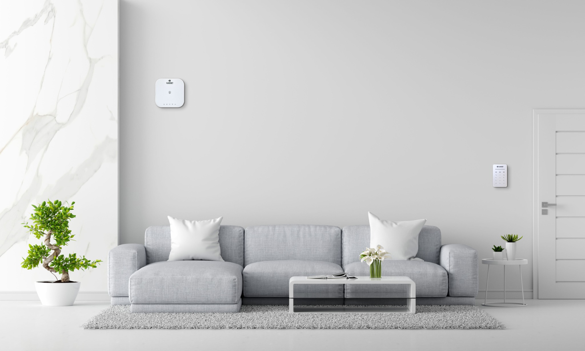 Living protegido con panel y teclado Garnet Innova